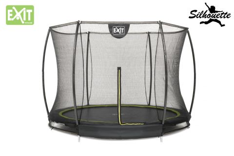 EXIT Silhouette met net - Trampoline - 305cm - Zwart - Rond