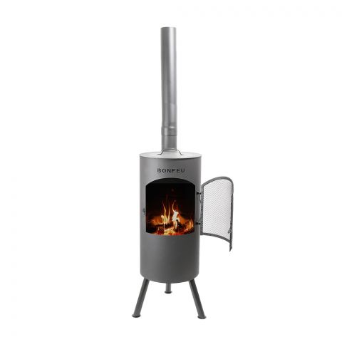 Bonfeu Bontino LP - Tuinhaard - Zwart - 164 x Ø 35cm 