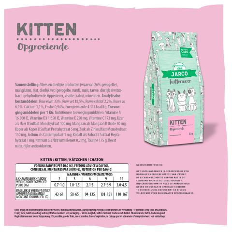 Jarco Natural kitten - Kattenvoer - Gevogelte - 6 kg