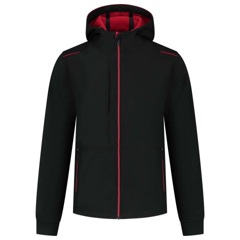 Tricorp Accent 402705 - Softshell jas - Zwart/Rood