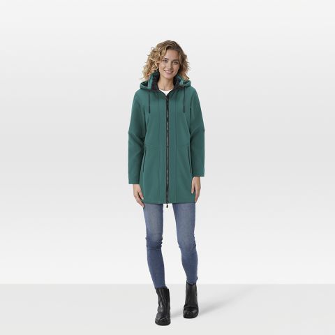 Kjelvik Janne - Softshell jas - Donkergroen