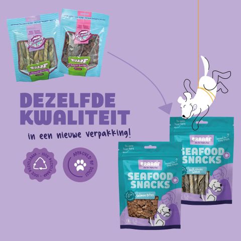 Braaaf Vissnack Bites - Hondensnack - Zalm - 70 gram