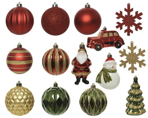 Decoris - Kerstballen mix - Multi