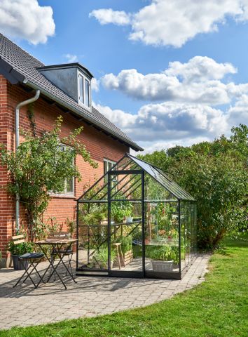 Halls Qube 610 - Tuinkas - Zwart - 321x198x219 cm - Veiligheidsglas