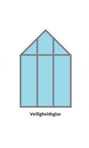 Halls Qube 812 - Tuinkas - Zwart - 385x261x246 cm - Veiligheidsglas