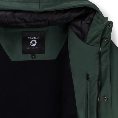 Travelin Enok - Softshell jas - Donkergroen