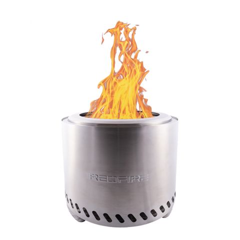 RedFire Volcano Pellet - Vuurhaard L - Zilver - RVS - 32x38x32 cm