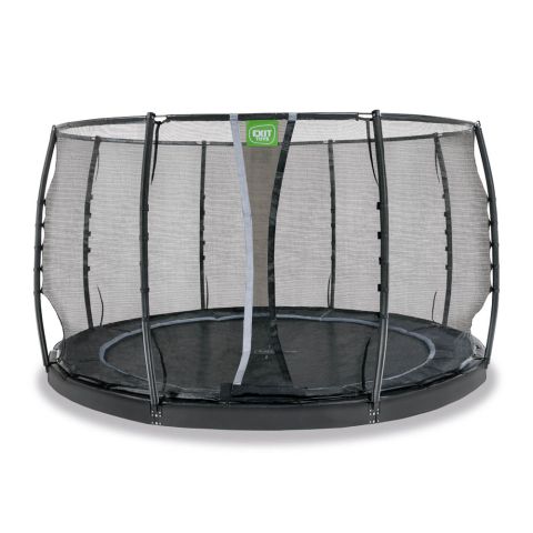 Exit Dynamic - Groundlevel trampoline - ø 366 cm x 183 cm - Zwart - Rond