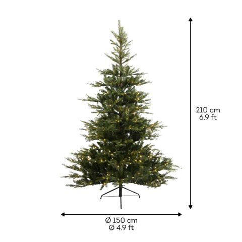 Everlands Grandis Fir - Kunstkerstboom - 210 cm