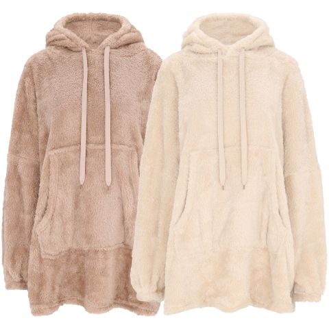 Apollo Huggle Fleece - Hoodie - Beige - 1 maat - 1 stuk