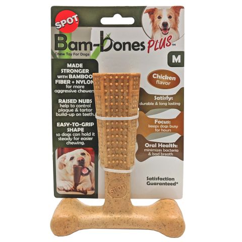 Spot Bam-Bones Plus Easy Grip Kip - Kauwspeelgoed - M - 14,2x11x4,5 cm