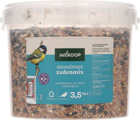 Welkoop - Strooivoer met Zaden - Tuinvogelvoer - in Emmer - 3,5 kg