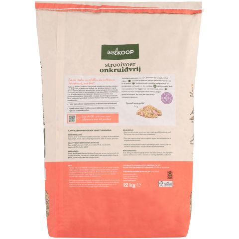 Welkoop - Strooivoer met Fruit - Onkruidvrij - Tuinvogelvoer - 12 kg