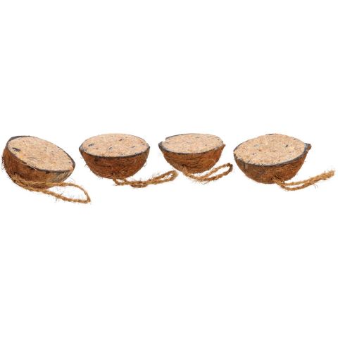 Welkoop - Gevulde Kokosnoot - Tuinvogelvoer - 4 stuks