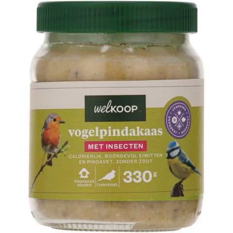 Welkoop - Vogelpindakaas - Tuinvogelvoer - Insecten - 330 gram