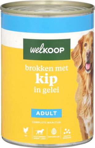 Welkoop Brokken in gelei - Hondenvoer - Kip - 400 gram