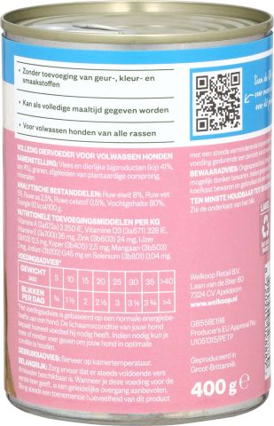 Welkoop Brokken in gelei - Hondenvoer - Kip - Lam - 400 gram