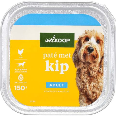 Welkoop Paté  - Hondenvoer - Kip - 150 gram