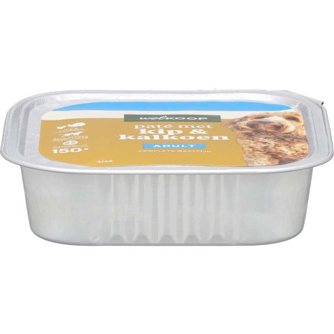 Welkoop Paté  - Hondenvoer - Kip - Kalkoen - 150 gram