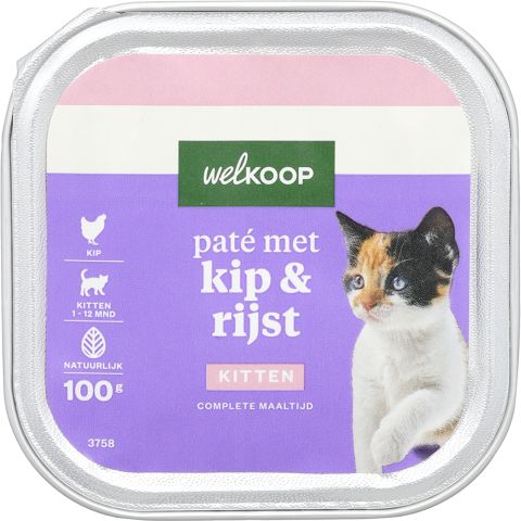 Welkoop Pate - Kittenvoer - Kip - 100 gram