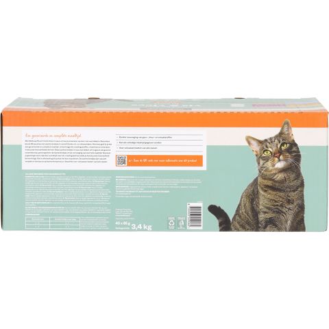Welkoop Pouch Brokjes in Saus - Kattenvoer - 40x85 gram - Vlees - Vis - 3,4 kg