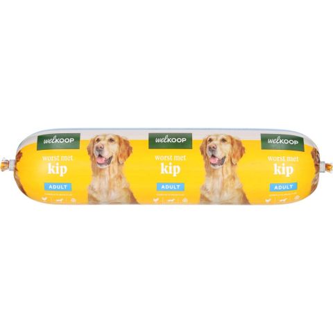 Welkoop Worst - Hondenvoer - Kip - 750 gram