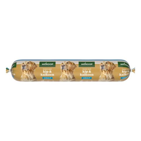 Welkoop Worst - Hondenvoer - Kip - Kalkoen - 750 gram