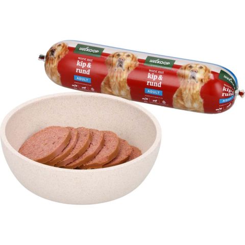 Welkoop Worst - Hondenvoer - Kip - Rund - 750 gram