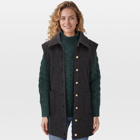 Veleste Annelien - Gilet - Zwart