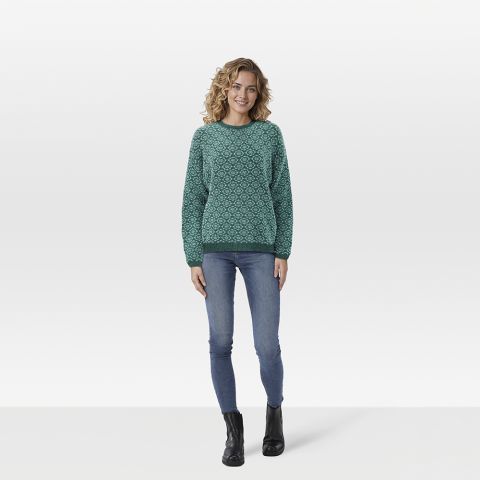 Veleste Shari - Trui - Donkergroen