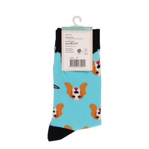 Welkoop Fun Hond - Sokken - Blauw
