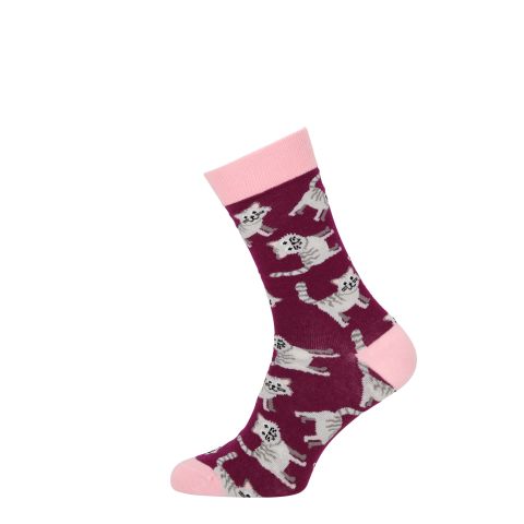 Welkoop Fun Kat - Sokken - Grijs