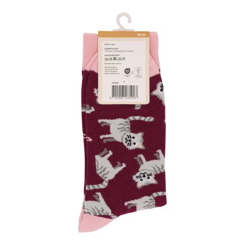 Welkoop Fun Kat - Sokken - Grijs