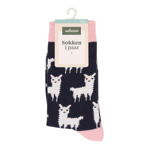 Welkoop Fun Alpaca - Sokken - Roze