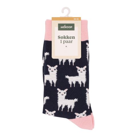 Welkoop Fun Alpaca - Sokken - Roze