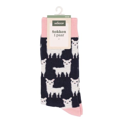 Welkoop Fun Alpaca - Sokken - Roze