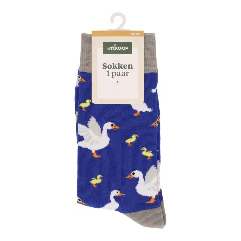 Welkoop Fun Gans - Sokken - Blauw