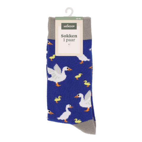 Welkoop Fun Gans - Sokken - Blauw