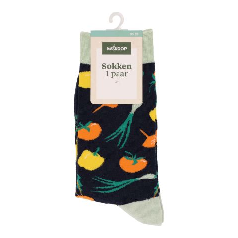 Welkoop Fun Groenten - Sokken - Blauw