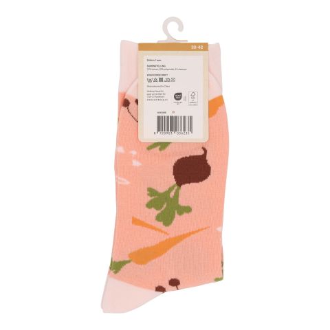 Welkoop Fun Groenten - Sokken - Roze