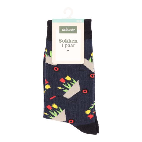 Welkoop Fun Tulp - Sokken - Blauw