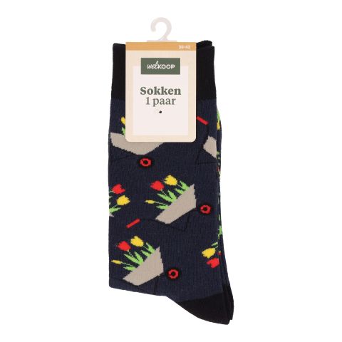 Welkoop Fun Tulp - Sokken - Blauw