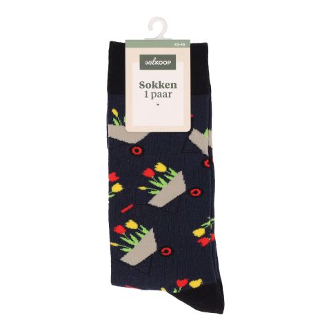 Welkoop Fun Tulp - Sokken - Blauw