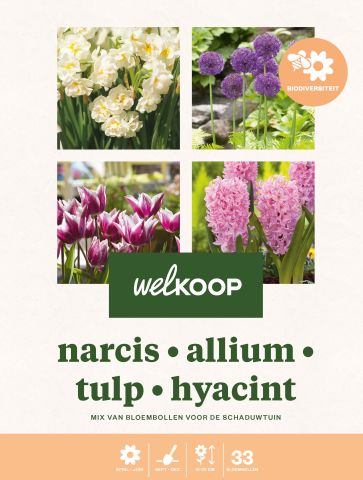 Welkoop Narcis Allium Tulp Hyacint - Biodiversiteit - Bloembollen - Multi - 33 stuks