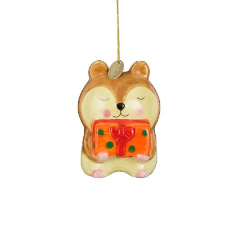 Mica Decorations Hamster - Kerstornament - L.bruin