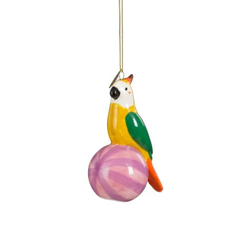 Mica Decorations Papegaai - Kerstornament - Geel