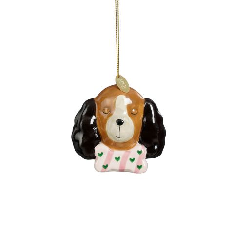 Mica Decorations Hond  - Kerstornament - Bruin