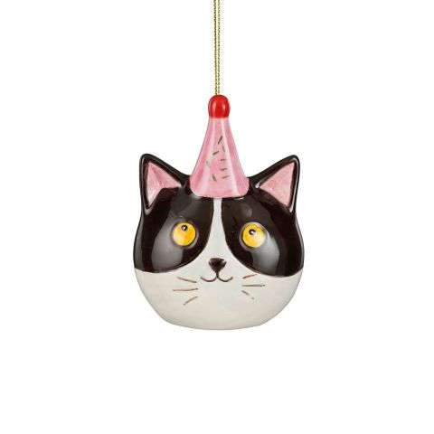 Mica Decorations Kat - Kerstornament - Zwart