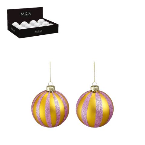 Mica Decorations - Kerstballen - Lila