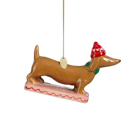 Mica Decorations Hond - Kerstornament - Bruin